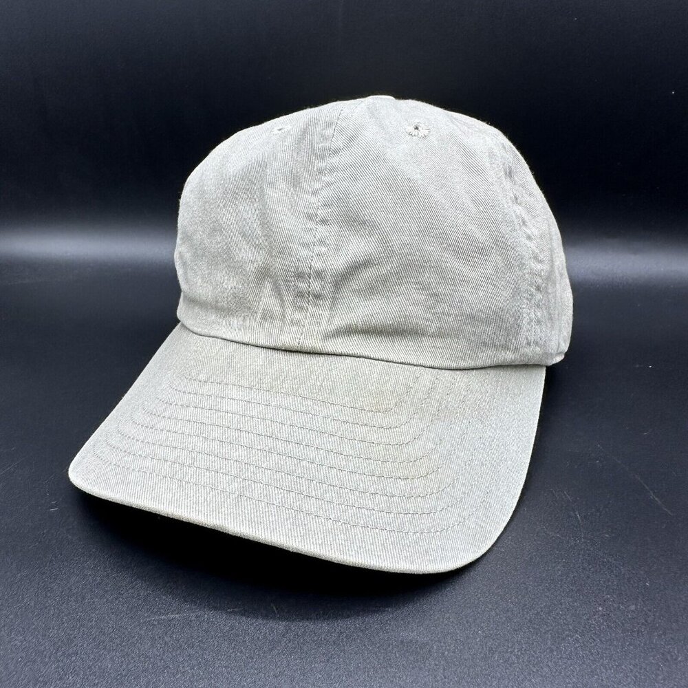 VTG 90s Nike Baseball Cap Beige Tan Blank OSFM Adjustable Back Swoosh Logo